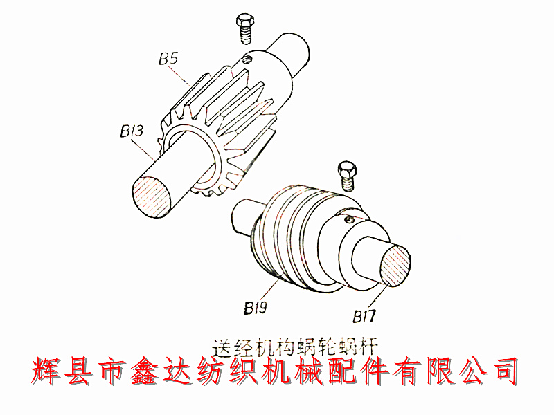 送經(jīng)機(jī)構(gòu)蝸輪蝸桿圖